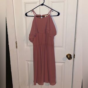 Mauve midi dress